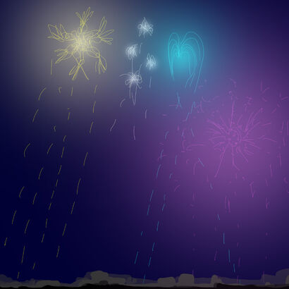 Fireworks - a Digital Graphics and Cartoon Artowrk by Valter Nebuloni