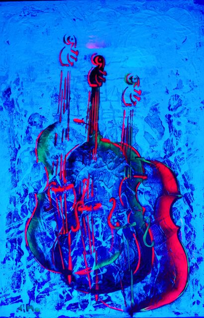 Violoncello - A Paint Artwork by Dino Cortiana