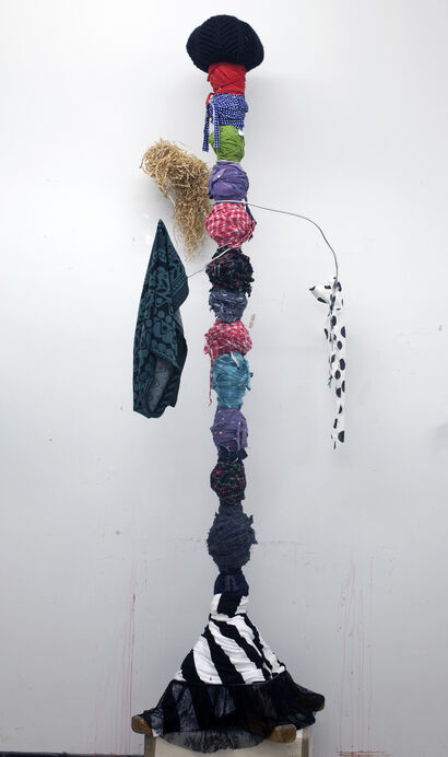 Pyjama column - a Sculpture & Installation Artowrk by Clare Jarrett