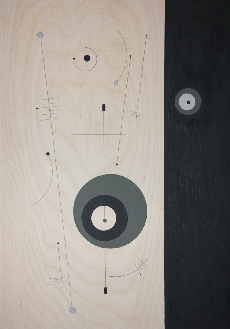 Composition with black field and circle - a Paint by Anton Ketov