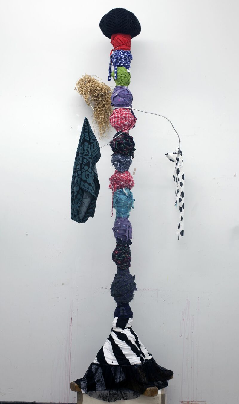 Pyjama column - a Sculpture & Installation by Clare Jarrett