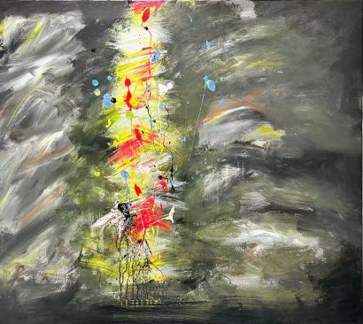 "Fissures of the Heart" - a Paint Artwork by SISI QIN