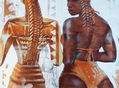 Backward Glance - A Paint Artwork by Alvin Kofi