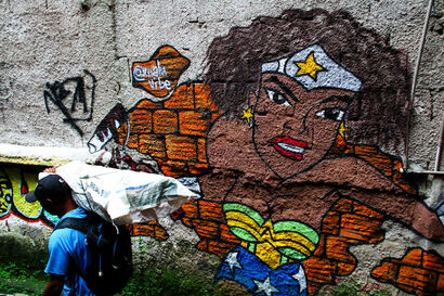 Malu Vibe, Wonder Woman - Morro pela Arte Viva Projects  - a Urban Art Artowrk by @morropelaarteviva