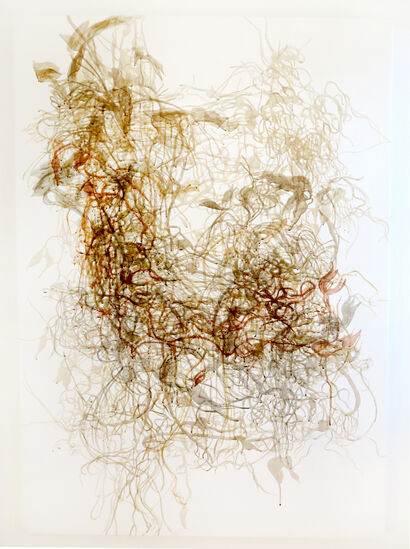 Cartography of a Typography  - a Paint Artowrk by Aileen Bahmanipour