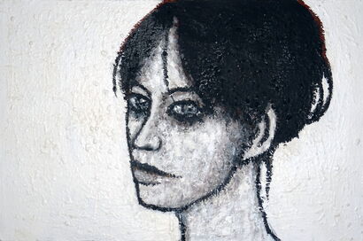 testa di donna - A Paint Artwork by MASSIMO GIOTTOLI