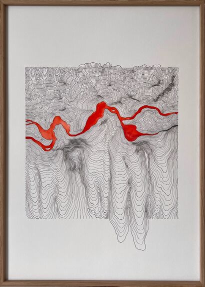 Les rivières de lave I - a Paint Artowrk by Luis Marques