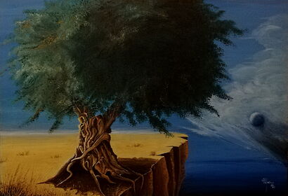 L'albero e la luna - A Paint Artwork by Alessandro Marino