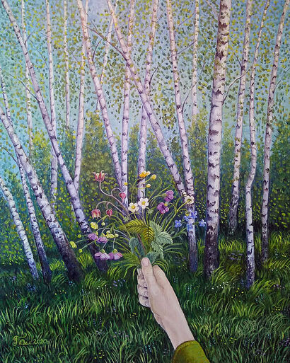 Bunch of Forest Flowers - a Paint Artowrk by Tanya Belaya
