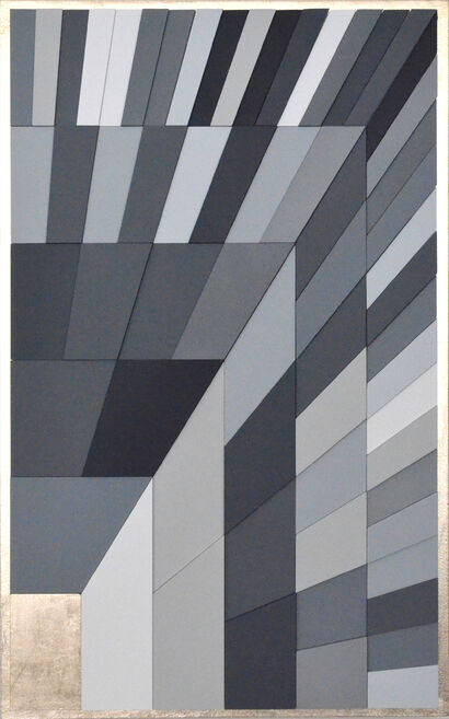 GOLD PUZZLE PHI 63 GREY - A Paint Artwork by Philippe Leblanc