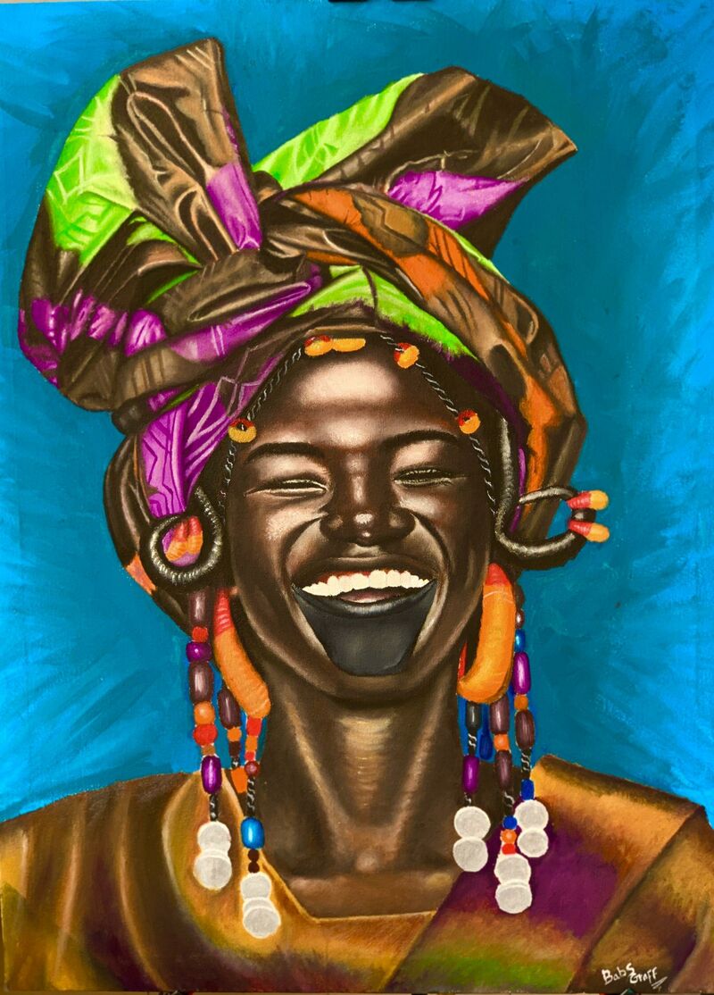Femme d’afrique  - a Paintings by Babs graff Fofana