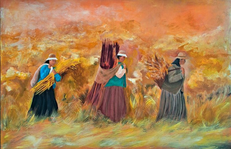 MUJERES AYMARAS - a Paintings by MERCI