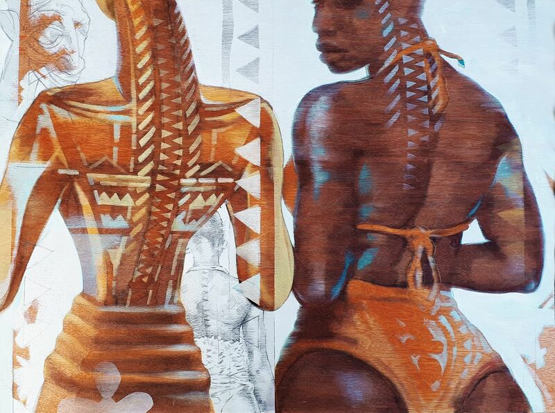 Backward Glance - a Paint by Alvin Kofi