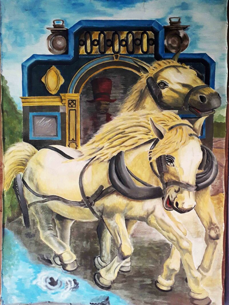 Golden Chariot - a Paint by THOMAS NGEDE
