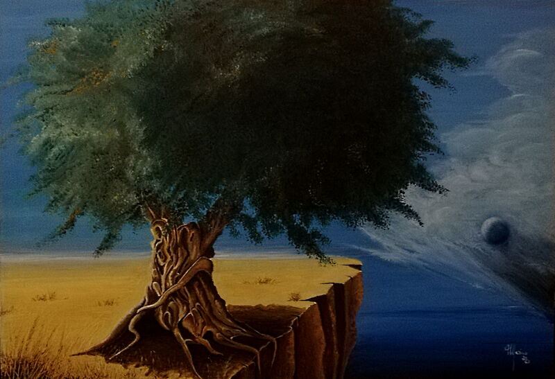 L'albero e la luna - a Paint by Alessandro Marino