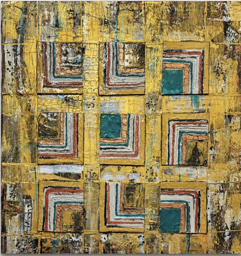 Waters on a Golden Grid - a Paintings by Sublimateria