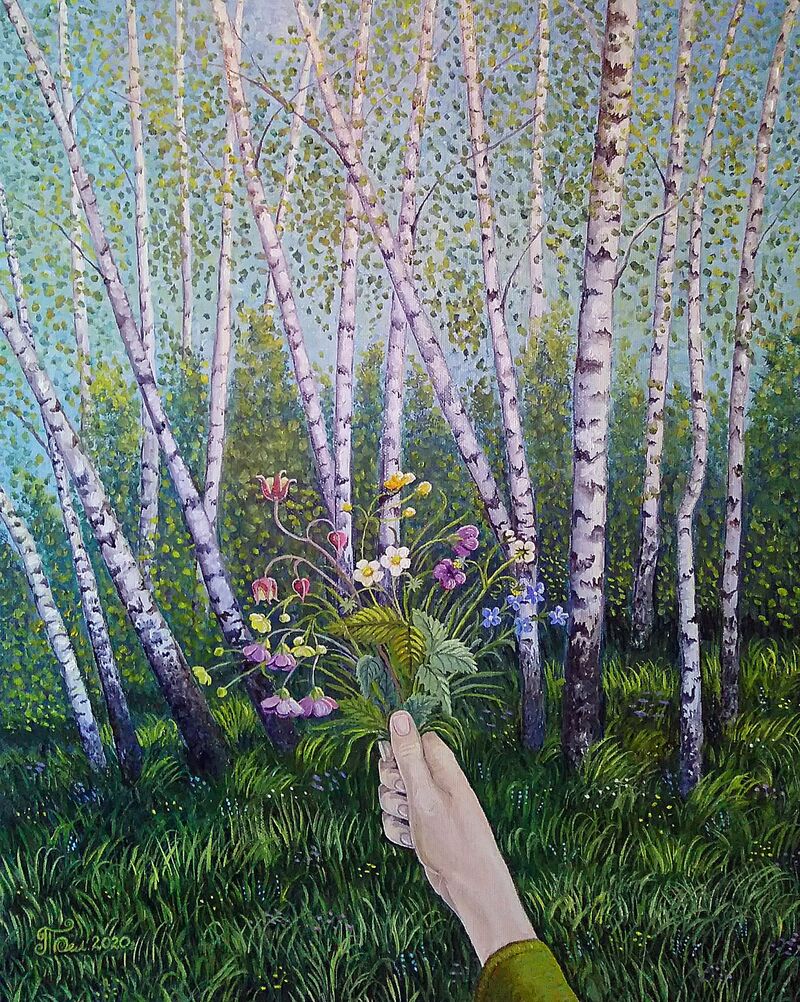 Bunch of Forest Flowers - a Paint by Tanya Belaya
