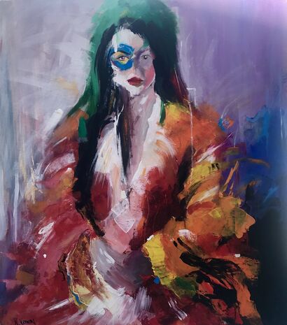 La donna tradizionale  - A Paint Artwork by Najada Konomi
