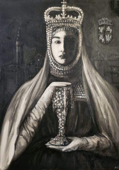 Barbara Radziwiłł – The Black Lady - a Paintings Artwork by NG