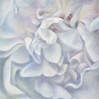 Great white rose 3 - A Paint Artwork by Kiki Klimt