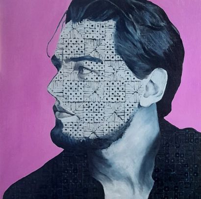 Leonardo Decaprio - a Paintings Artwork by Janet  Payne 