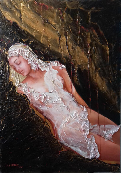 La Dame qui dort - A Paint Artwork by Anna CAtalano