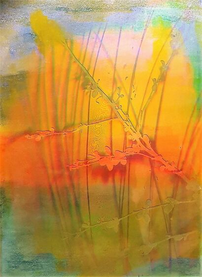 Tree branch, blossom and grass - a Photographic Art Artowrk by Juergen Eichler