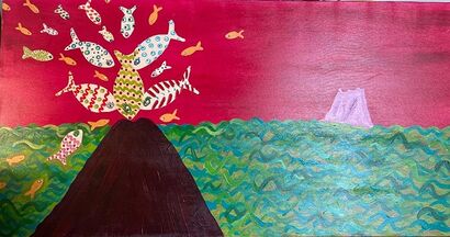 Stromboli Ritorno all'Origine - A Paint Artwork by Gallo Gabriella