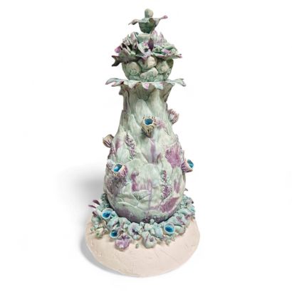 totem eclosion N°2 - a Sculpture & Installation Artwork by  LULINE 