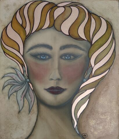 Lily Woman - A Paint Artwork by E.B.Art