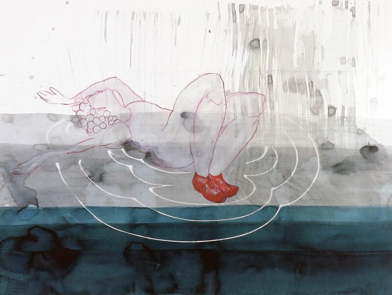 Red Shoes / Waterpiece - a Paint by Doemel Sybille
