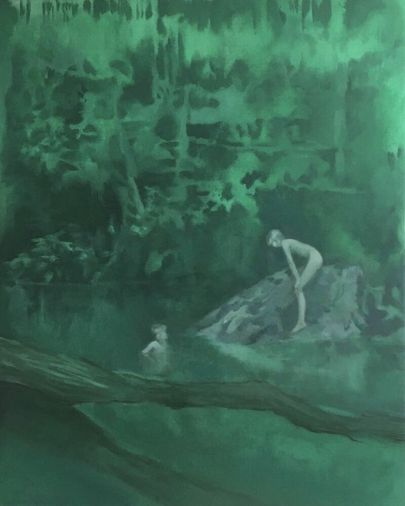 Green Hole - a Paint by Francesca Miotto