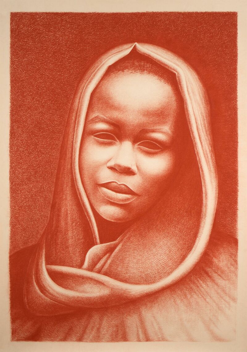 Girl with Veil - a Paintings by Marcello Tomasi