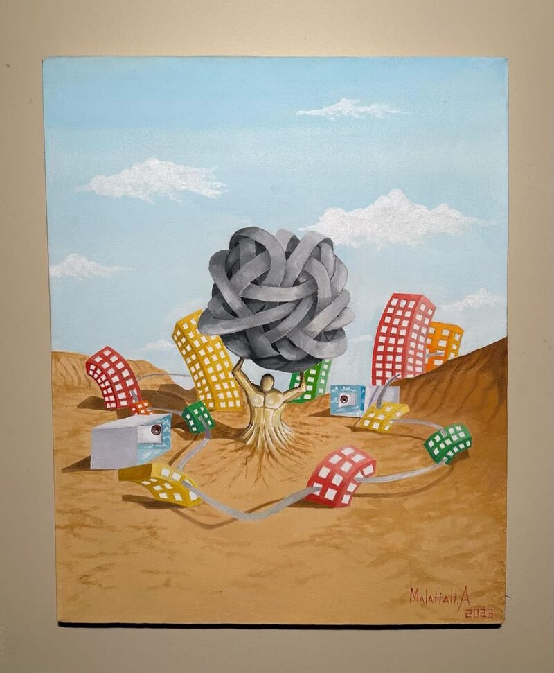 Heavy load - a Paintings by Abdulrahman Malatia li
