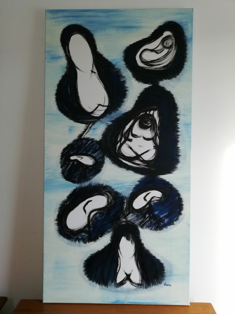 Porque o azul é esperança/Because blue is hope - a Paint by Maria
