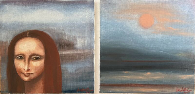 Enigmatico tramonto - a Paintings by Luana  Dalla Puppa 