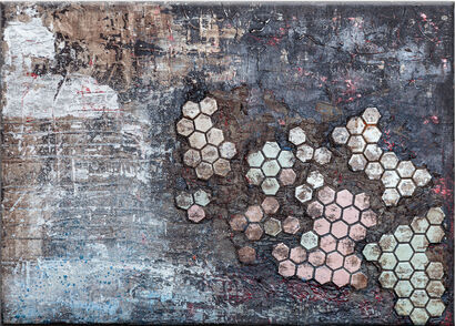 Inconcreto #10 ´lost mosaic' - A Paint Artwork by FELIPE SARDENBERG
