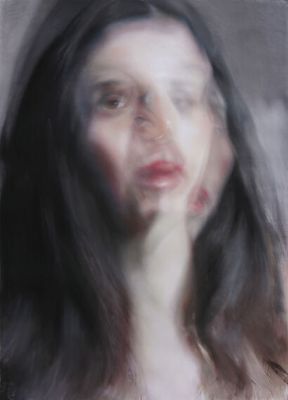Portrait of Jessica, In Flux - A Paint Artwork by Alex Carroll