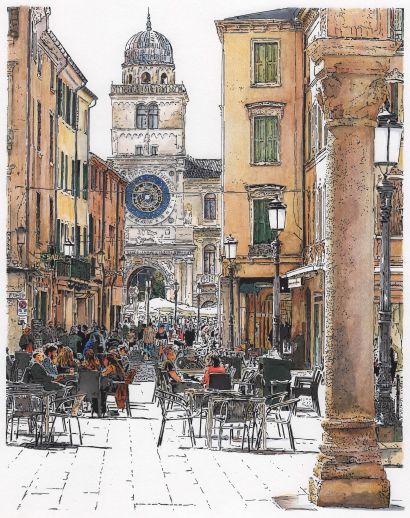 Padova_via San Clemente - a Paintings Artwork by ALESSANDRO FACCHIN