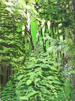 Cedar forest - A Paint Artwork by eleanor guerrero