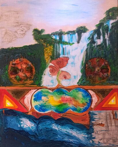 L\'eau, terre et nous  - a Paint Artowrk by Agl 