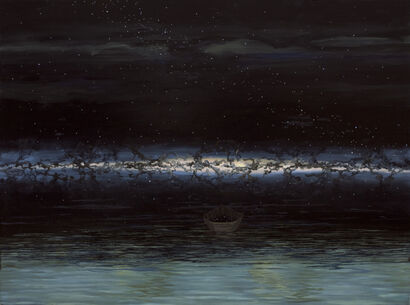Au rivage de l’infini / Sulla riva dell’infinito (On the shore of infinity) - A Paint Artwork by Bonnefont Loïc