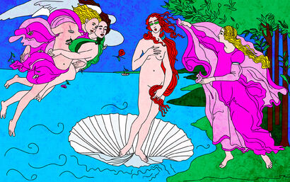 The Birth of Venus ~ Sandro Botticelli ~ Pop remake ~ - a Digital Art Artowrk by Aliss