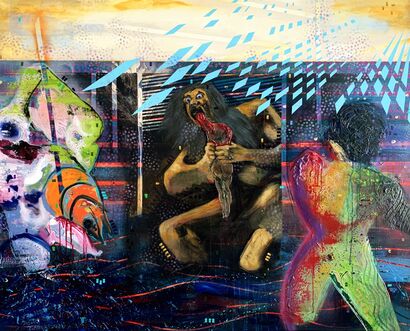 psychotic humanity - a Paint Artowrk by Rousseau Mathieu