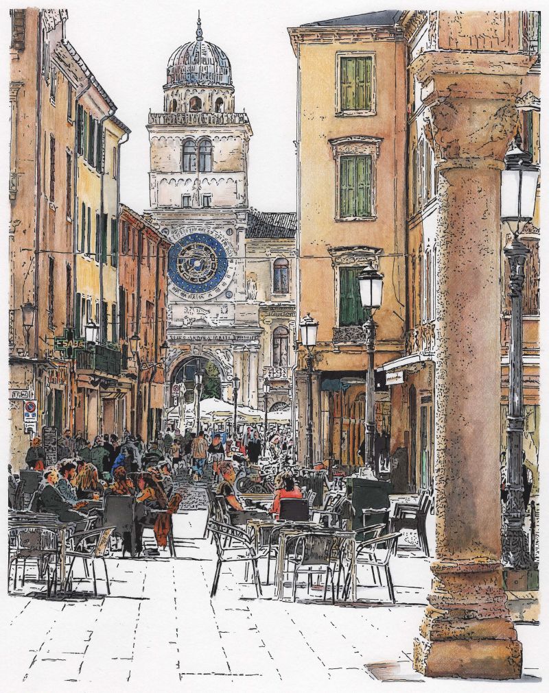 Padova_via San Clemente - a Paintings by ALESSANDRO FACCHIN
