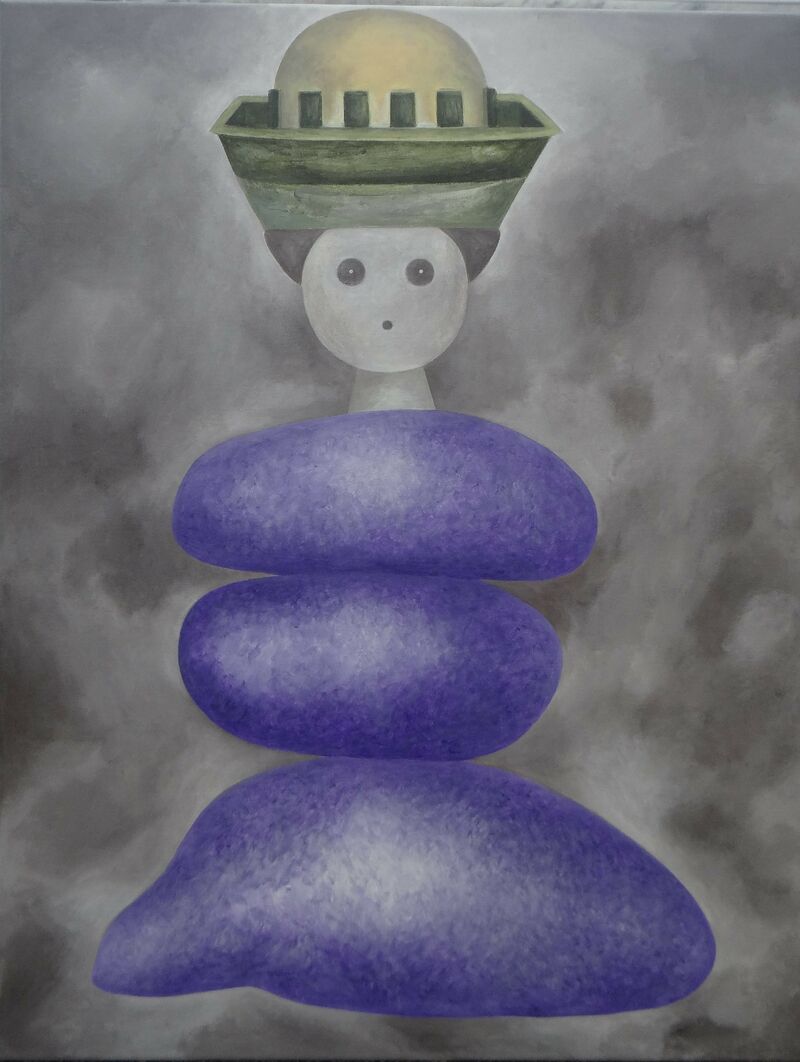 The Maker of Castles - a Paintings by Adelaide de Freitas