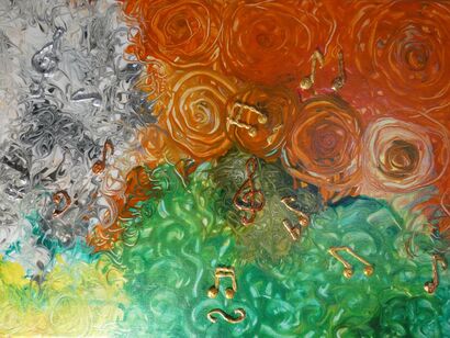 Music of flowers - A Paint Artwork by Tatyana Amantis