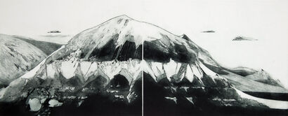 Arctic World - fossil 1 - A Paint Artwork by Alina Jackiewicz-Kaczmarek