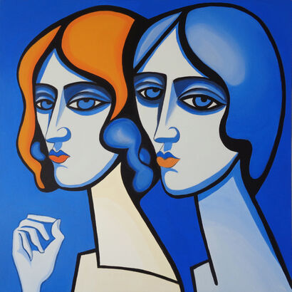Sisters - A Paint Artwork by Elena Popa