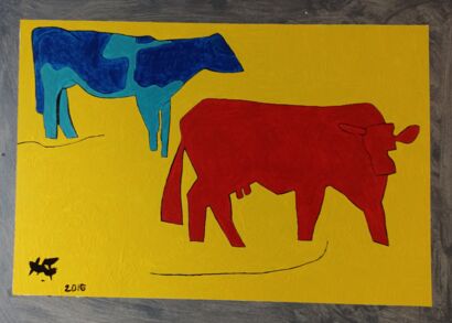 les vaches   - A Paint Artwork by Aitcheff